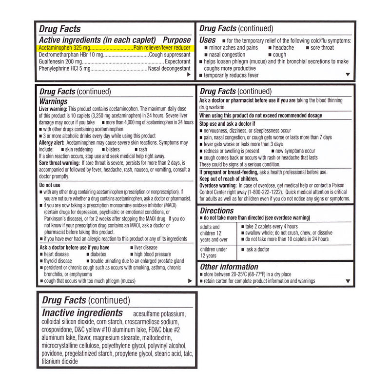 Non-Aspirin Severe Cold & Flu Caplets, 24 ct, QC96911