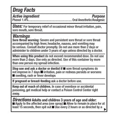 Sore Throat Spray, Cherry Flavor, 6 oz, QC97536