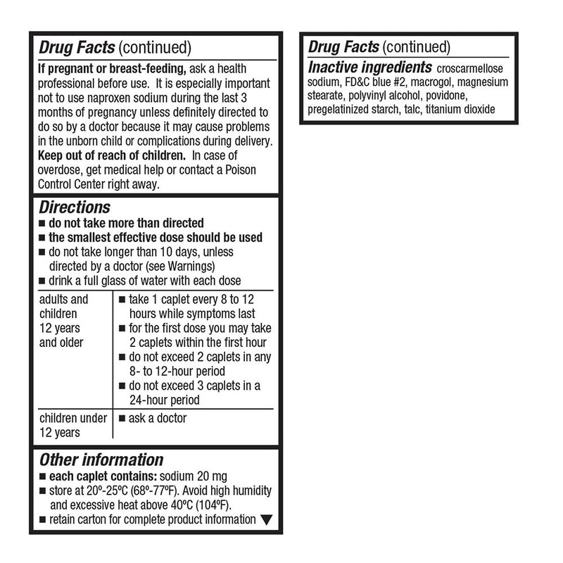 Naproxen Sodium 220 mg Caplets, 24 ct, QC96987