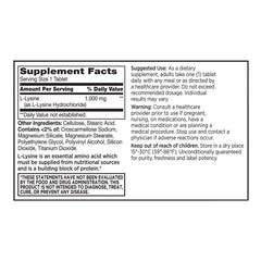 L-Lysine 1000 mg Tablets
