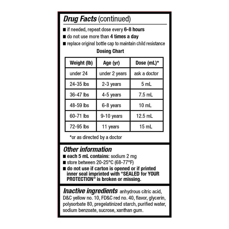 Ibuprofen Children's Suspension, Berry Flavor, 4 oz, QC99578