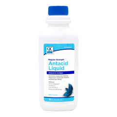 Antacid Reg-Strength Liquid, Mint Flavor, 12 oz, QC90122