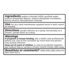 Saline Nasal Relief Spray, 3 oz, QC95042