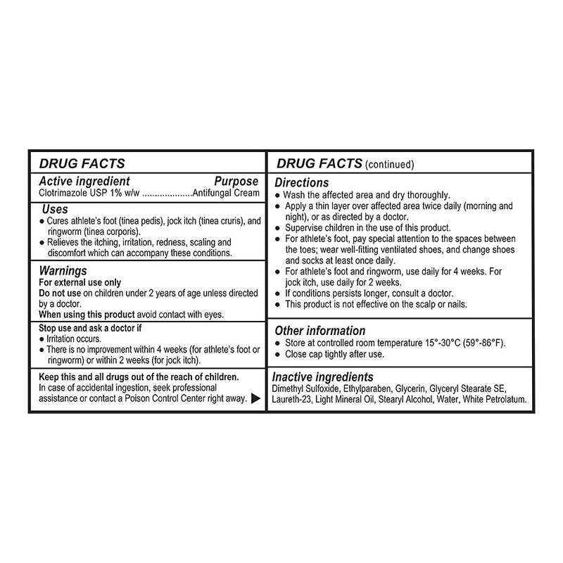Clotrimazole 1% Cream, 1 oz, QC99261