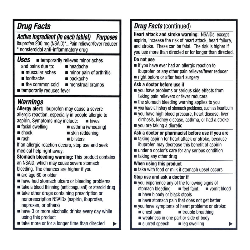 Ibuprofen 200 mg Orange Tablets, 100 ct, QC96748