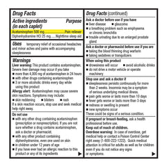Acetaminophen PM Extra-Strength 500 mg Caplets, 50 ct, QC99597