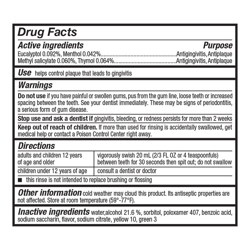 Antiseptic Mouth Rinse, Spring Mint Flavor, 33.8 oz, QC99444