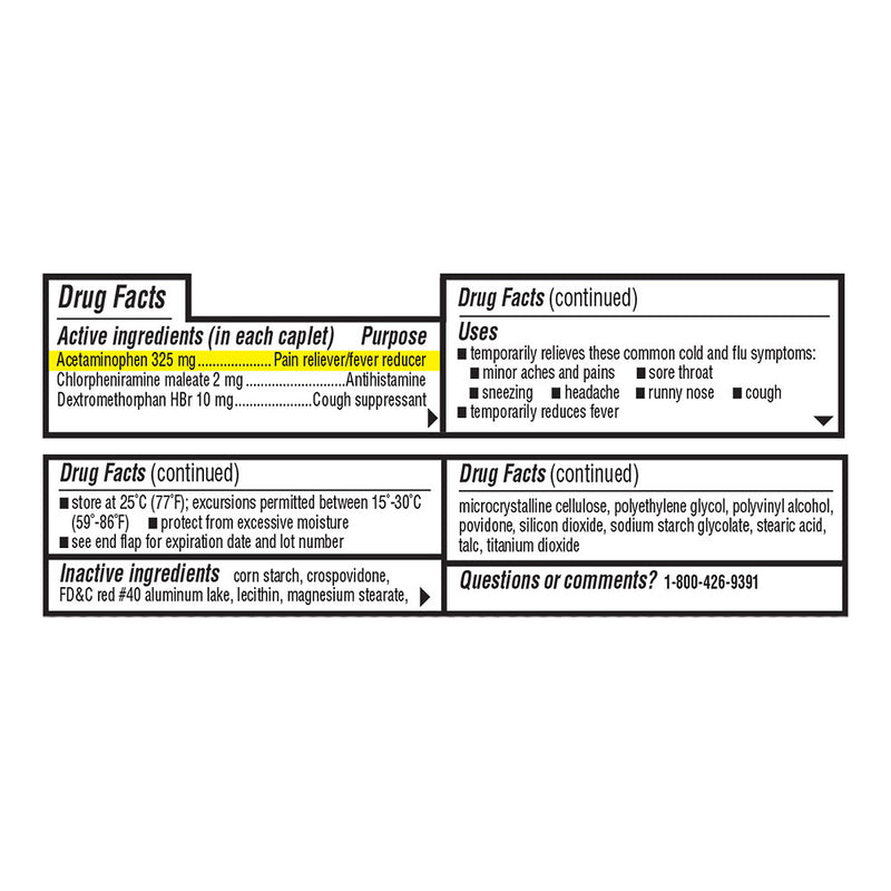 Flu HBP Max-Strength Caplets, 20 ct, QC99792