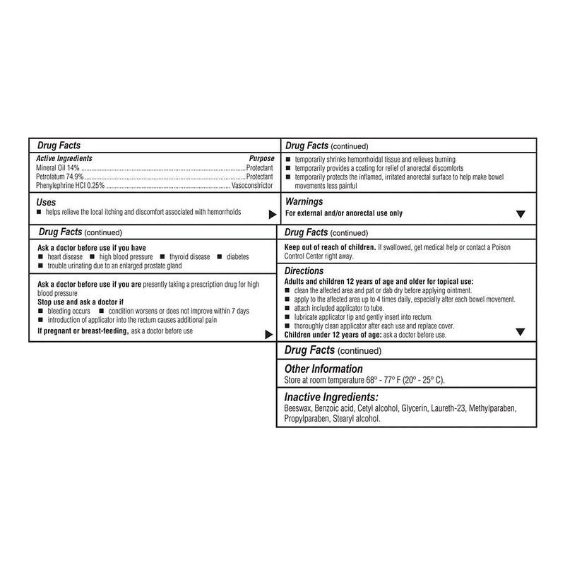 Hemorrhoidal Ointment, 2 oz, QC95128