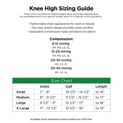 Stocking Knee High Open Toe 30-40mmHg Beige Large, 1 pr, QC96655