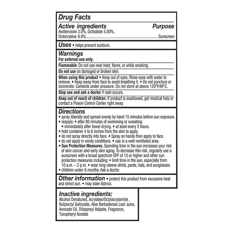 Sunscreen Sport SPF 30 Continuous Spray, 6 oz, QC99648