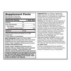 Melatonin 10 mg Extra Strength Gummies, Strawberry Flavor, 60 ct, QC99913