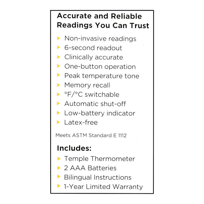 Temple Digital Thermometer, 1 ct, QC95697