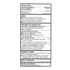 Hemorrhoidal Suppositories, 12 ct, QC90549