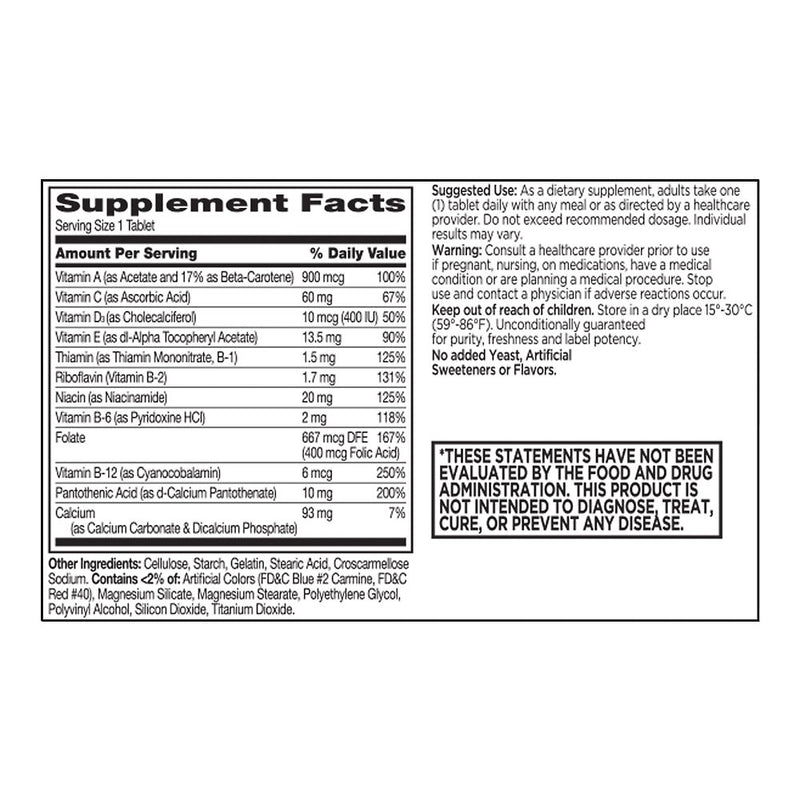 One Daily Essentials Multivitamin Tablets, 100 ct, QC98039