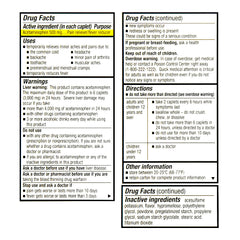Acetaminophen Extra-Strength 500 mg Cool Taste Caplets, 50 ct, QC95735