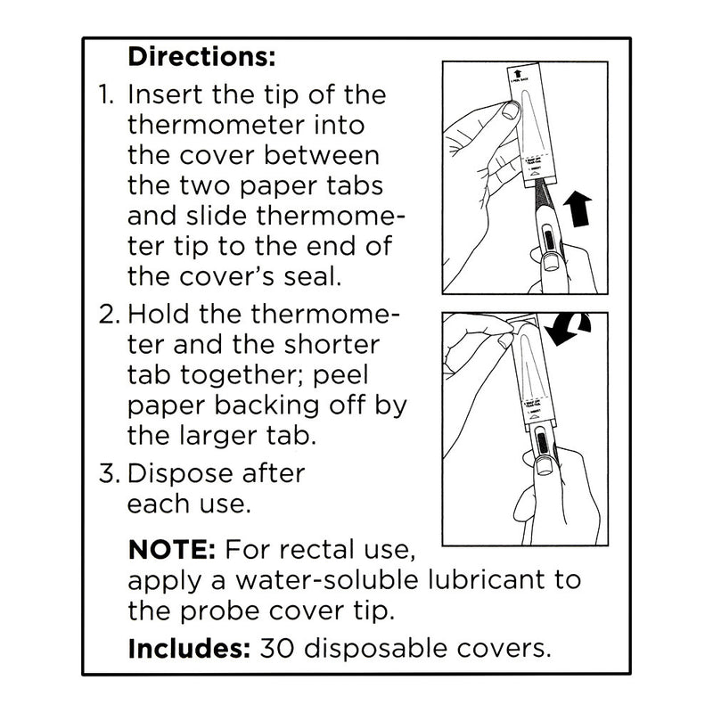 Digital Probe Thermometer Covers, 30 ct, QC95147