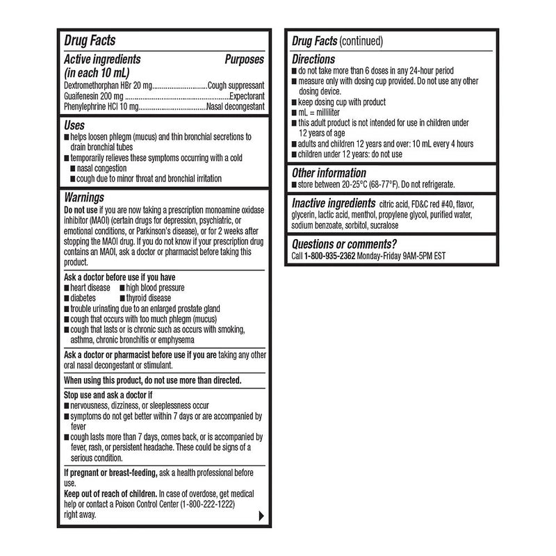 Tussin CF Multi-Symptom, 4 oz, QC95706