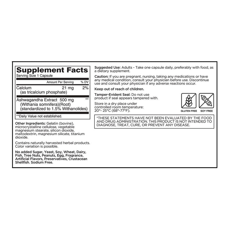 Ashwagandha 500 mg Capsules