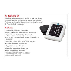 Blood Pressure Monitor Automatic w/ Wide Range Arm Cuff