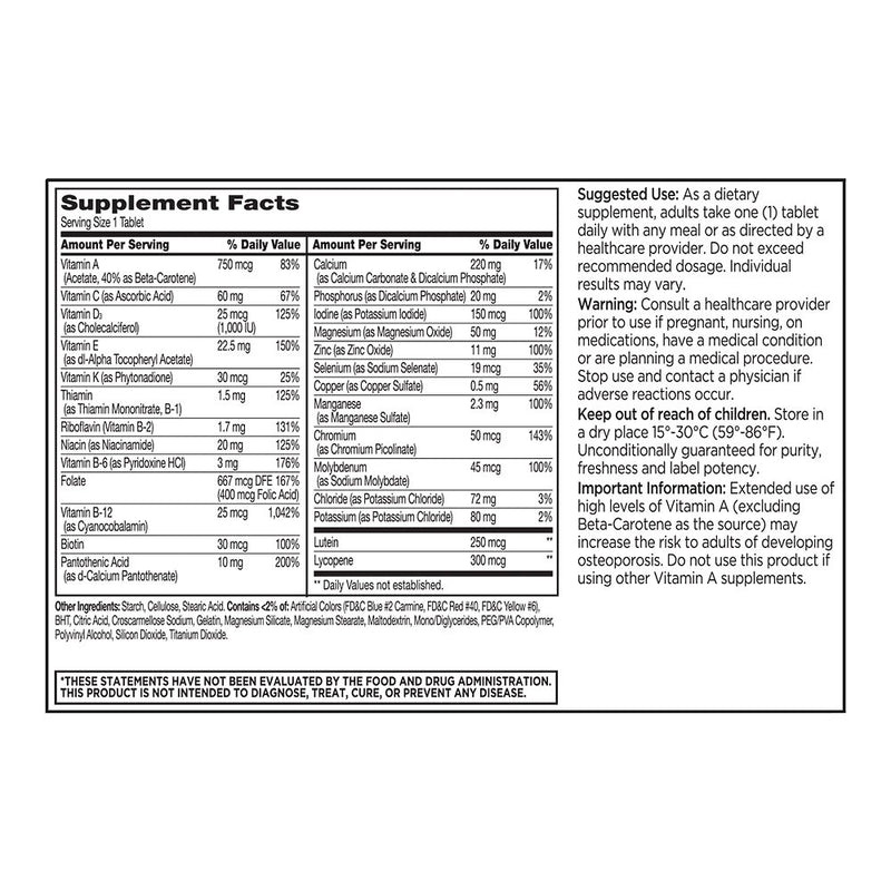 Multi-Vite 50+ Multivitamin Tablets, 300 ct, QC95927