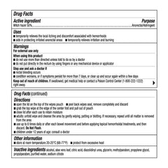 Medicated Hemorrhoidal Wipes, 48 ct, QC95049