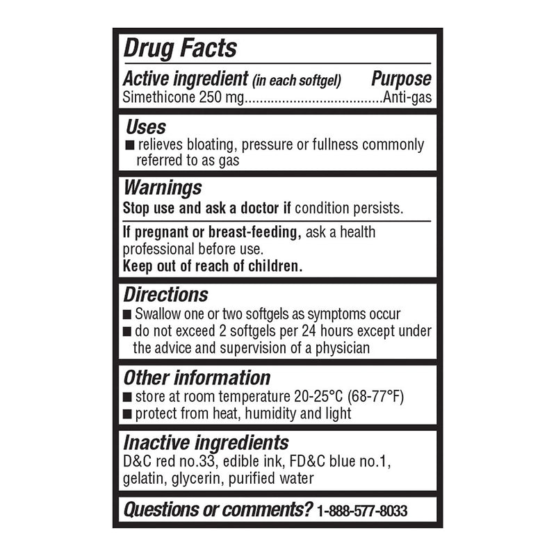 Gas Relief Max-Strength Softgels, 60 ct, QC95303