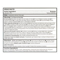 Pain Relief Patch with Lidocaine, 5 ct, QC99627