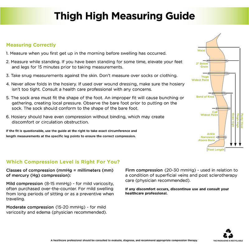 Stocking Thigh Lace 15-20mmHg Beige XL, 1 pr, QC99250