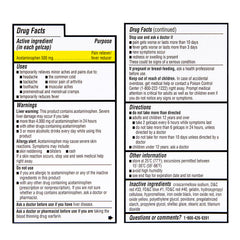 Acetaminophen Extra-Strength 500 mg Rapid Release Gelcaps, 100 ct, QC95610