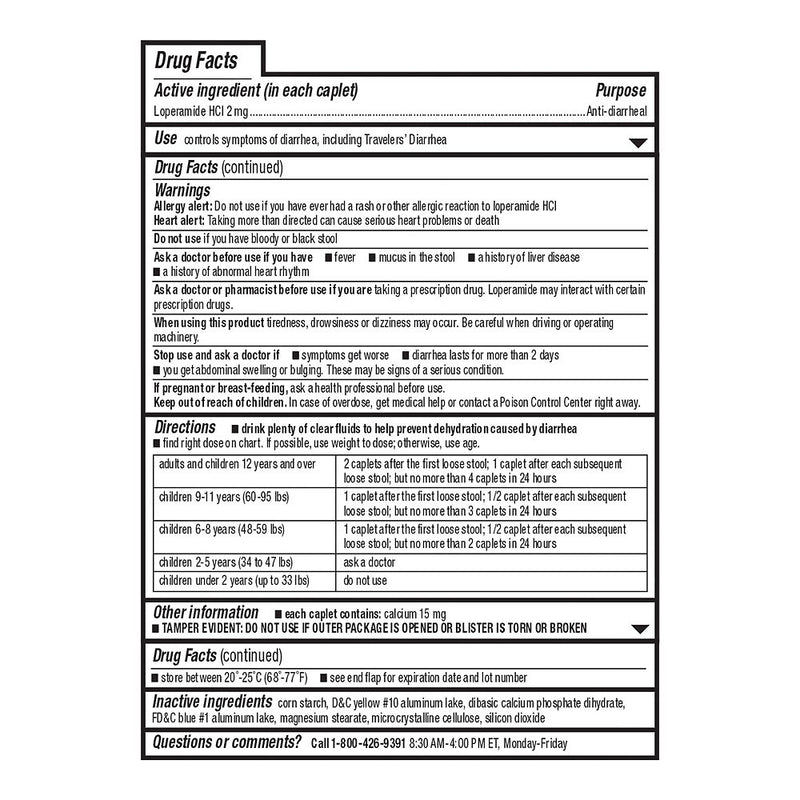 Loperamide 2 mg Anti-Diarrheal Caplets, 24 ct, QC99641 | quality-choice ...