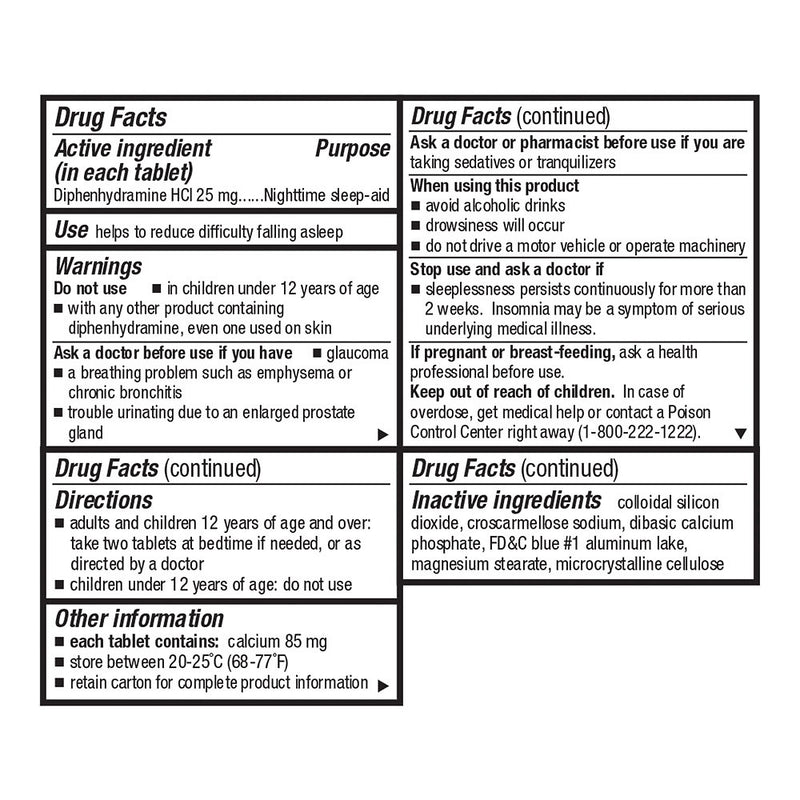 Nighttime Sleep-Aid Tablets, 32 ct, QC97988