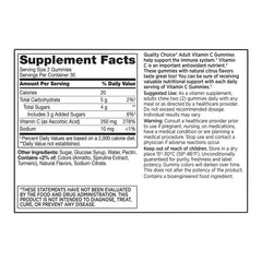 Vitamin C 250 mg Adult Vegetarian Gummies, Citrus Flavor, 60 ct, QC99145