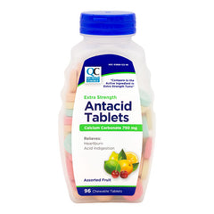 Antacid Extra-Strength Chewable Tablets, Asst Fruit Flavors, 96 ct, QC94810