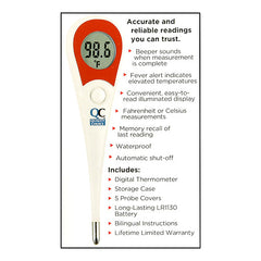 8-Second Flex Digital Thermometer, 1 ct, QC95892