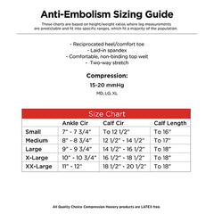 Anti-Embolism Knee High Closed Toe 15-20mmHg Beige XL, 1 pr, QC96619