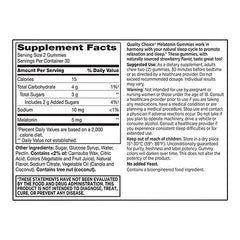 Melatonin 5 mg Vegetarian Gummies, 60 ct, QC99819