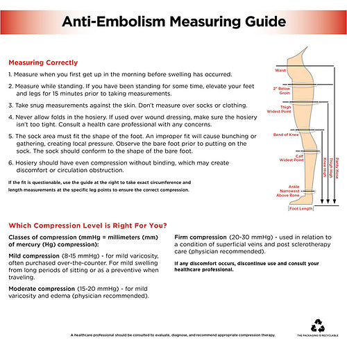 Anti-Embolism Knee High Closed Toe 15-20mmHg Beige Medium, 1 pr, QC96618