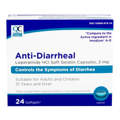 Loperamide 2 mg Anti-Diarrheal Softgels, 24 ct, QC99714