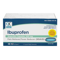 Ibuprofen 200 mg Softgels Bonus, 48 ct, QC99676