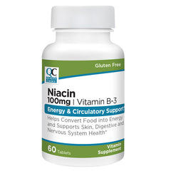 Niacin 100 mg plus B3 Tablets, 60 ct, QC90327