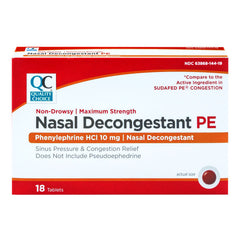 Nasal Decongestant PE 10 mg Tablets, 18 ct, QC95499