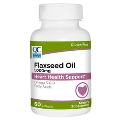 Flaxseed Oil 1000 mg Softgels, 60 ct, QC99864