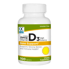 Vitamin D3 1000 IU/25 mcg Tablets, 300 ct, QC98642