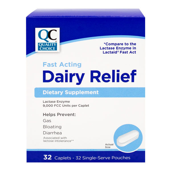 Dairy Relief Fast-Acting Caplets, 32 ct, QC95525