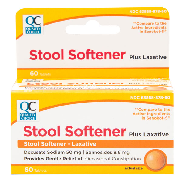 Stool Softener plus Laxative Tablets, 60 ct, QC99715