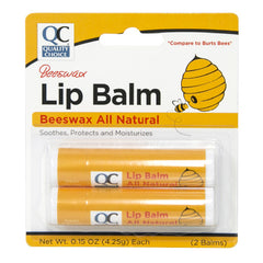 Lip Balm Beeswax Twin Pack, 0.30 oz, QC96766