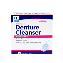 Denture Cleanser Tablets, 40 ct, QC90868
