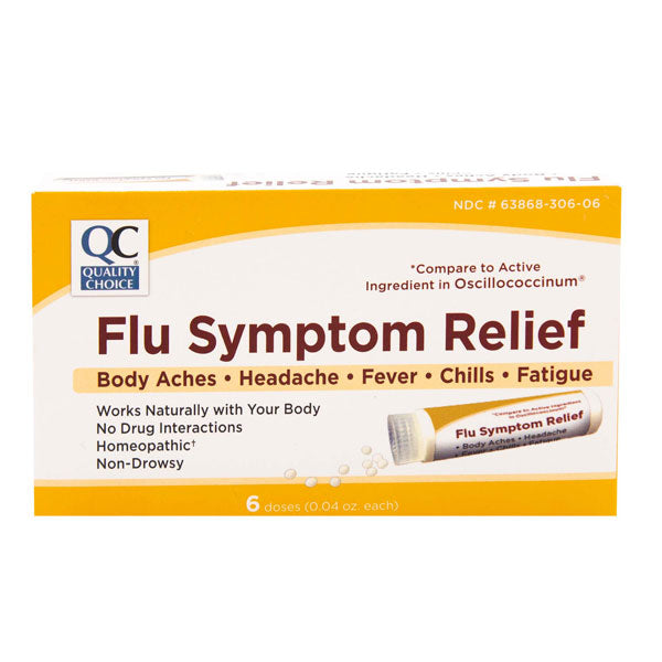 Flu Symptom Relief Quick-Dissolving Non-Drowsy Pellets, 6 ct, QC99858
