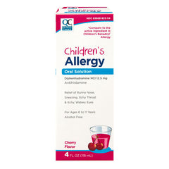 Children's Allergy Liquid, Cherry Flavor, 4 oz, QC98131